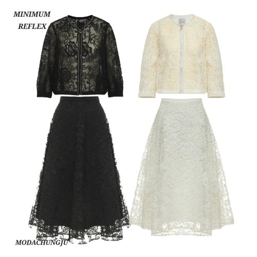 미니멈 MD 플라워 자켓 스커트 셋트 MD MMYCAWJ7170 MYCAWS7180_이미지