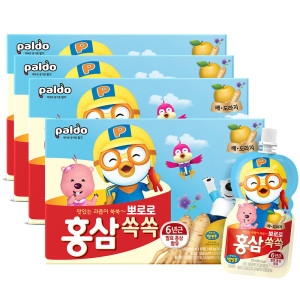 NEW 뽀로로홍삼쏙쏙 배도라지 100mlx10x4