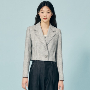 바바패션 JJ지고트 롤업 테이프 메탈 장식 크롭 재킷 GP3A0JKJ81