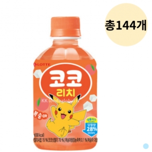 롯데칠성음료 코코리치 복숭아 280ml (144개)_이미지
