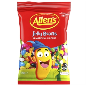 [불명] 알렌스 젤리 빈 롤리 백 190g 4팩 Allens Jelly Beans Lollies Bag 190g