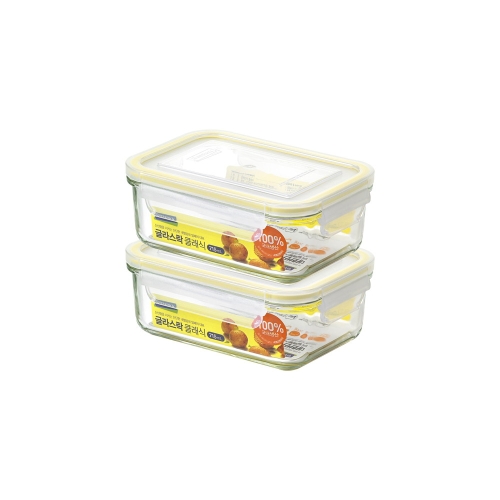 글라스락 클래식 옐로우에디션 직사각 715ml
