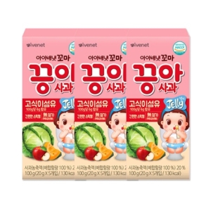 아이배냇 꼬마 끙아젤리 사과 100g (3개)_이미지