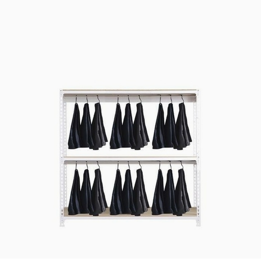 스피드랙 드레스룸 시스템 철제 행거봉2개 3단 행거 1000x500 (120cm(높이))_이미지