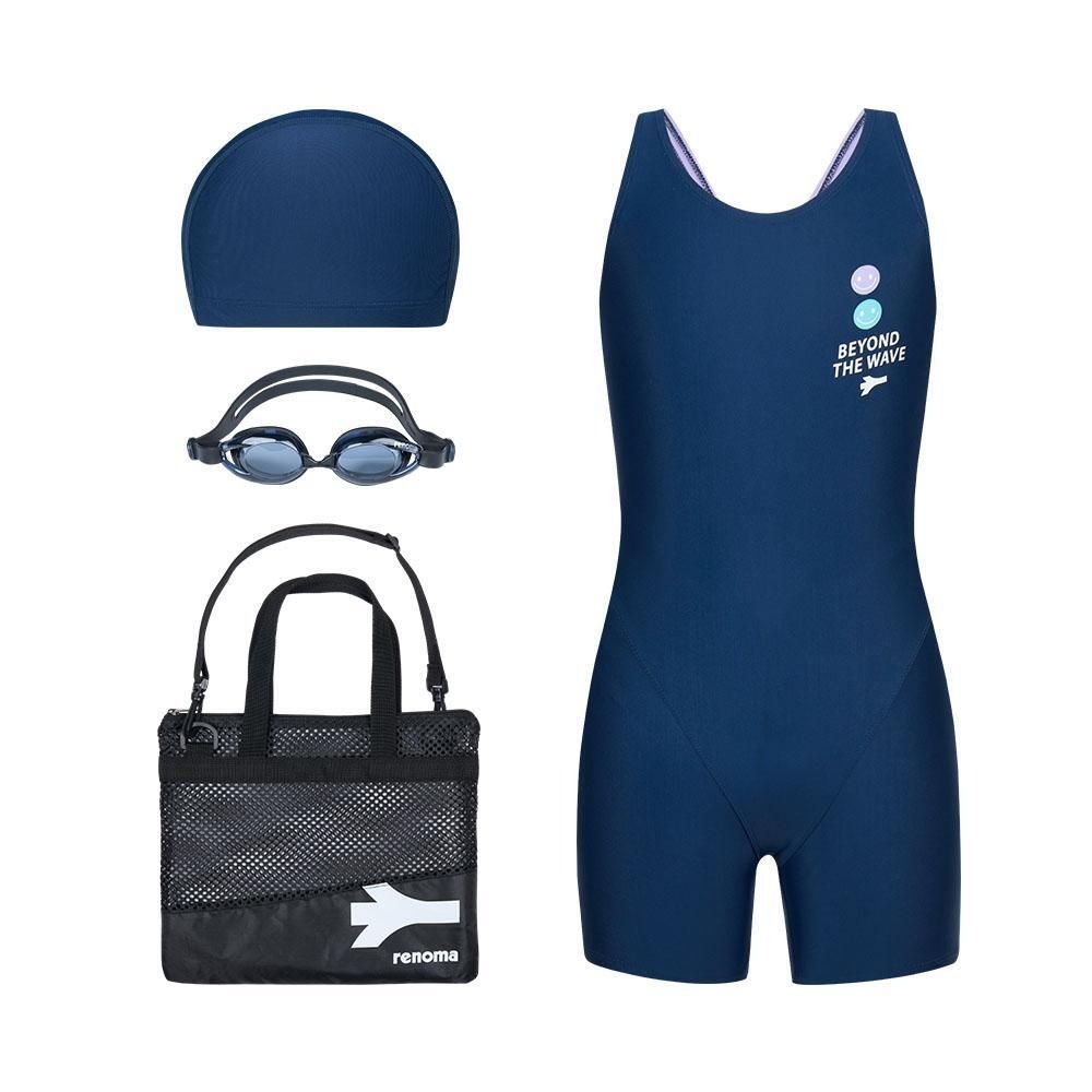 레노마 여아 스마일 생존수영 키트 블랙 GS2F891-NV_이미지