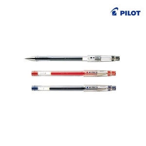 PILOT 파이롯트 하이테크C 볼펜 중성펜 하이테크 0.3 0.4 흑청적_이미지