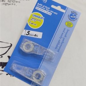 이노센트 플러스 수정테이프 Whiper MR 리필 WH-605R 2개/팩 수정테이프 Whiper MR 리필 WH-605R 2개/팩