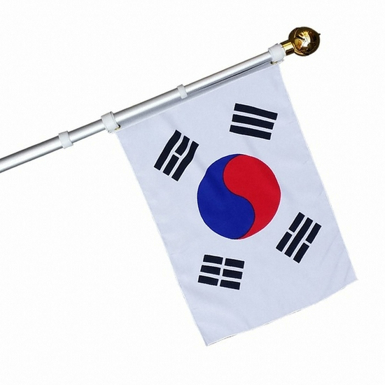 영후시스템 회전깃대 태극기 3단 접이식 풀세트 YHP1300_이미지