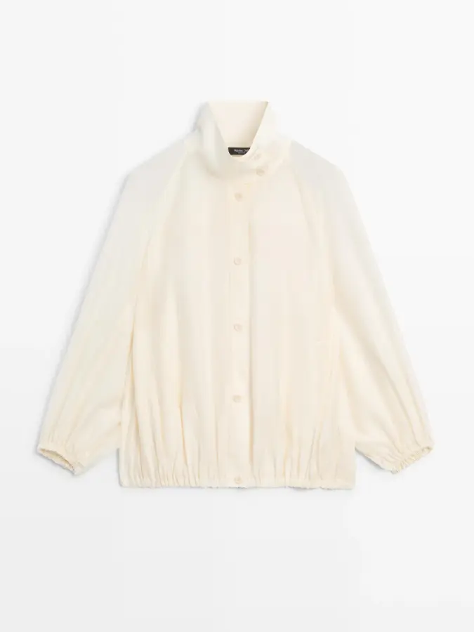 투명 봄버 자켓 Gebrochen Weiss 6774357