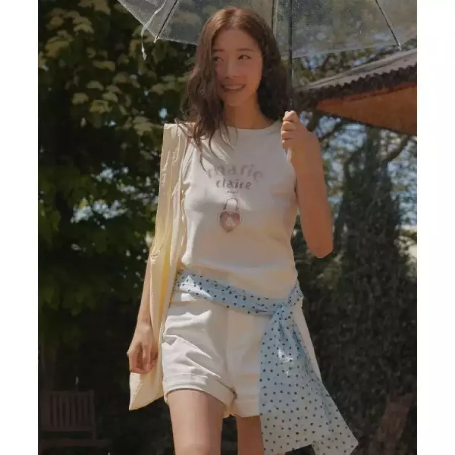 마리끌레르 24일 배송 하트 패드락 슬리브리스MAG36MWH