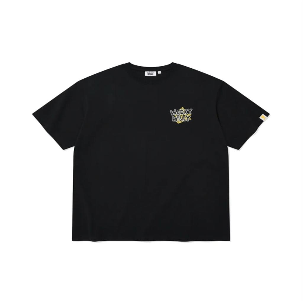 와키윌리 멀티 그래픽 반팔 티셔츠 B1 WA2603ST16 BK WH