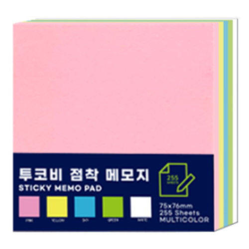 동아피엠에스 점착 메모지 파스텔 5색 75x76mm (3개)_이미지