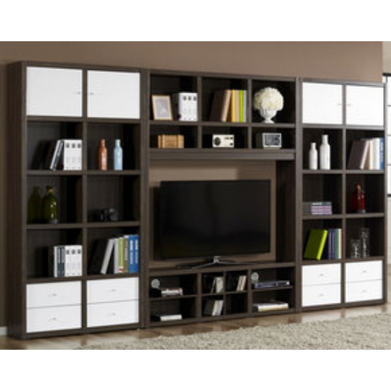 우아미가구  트라움 TV수납형책장 풀세트 3500