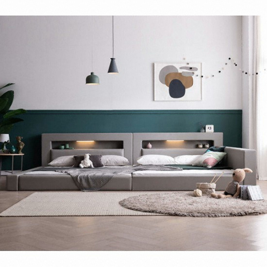 삼익가구 렉스 밸런스 LED 패밀리침대 Q+Q (슬립웰7존독립)_이미지