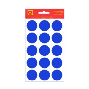 1000 견출지 원형 10-300B 7매 청색/지름25 1개 자재