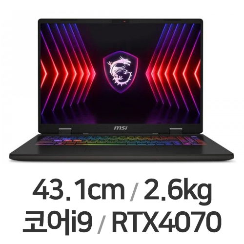 MSI 소드 17 HX B13VGKG-i9 QHD (SSD 512GB)