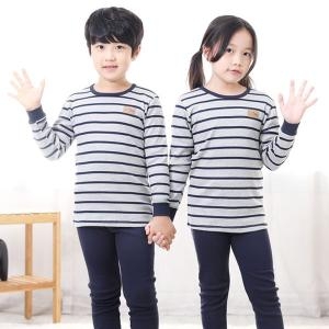 아동용 심플라인 9부 20수 후라이스 긴팔 내의 상하벌 주니어 국산 실내복 남아 여아