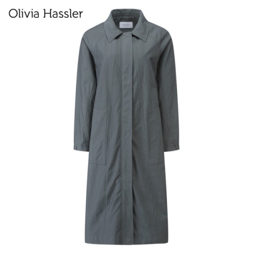 올리비아하슬러 그린 넥 카라 빅 포켓 롱코트 OHBSCT104_이미지