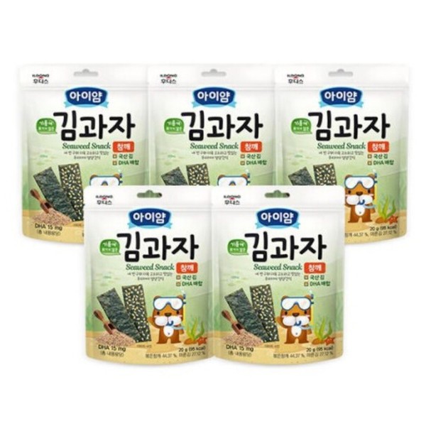 아이얌 김과자 참깨 20g (5개)_이미지