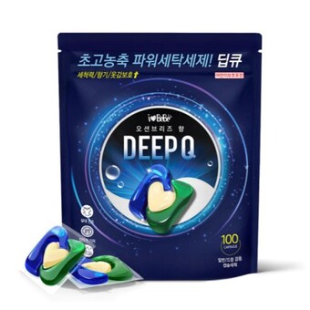 <b>아이러브베베</b> 딥큐 캡슐세제 오션브리즈 100개입
