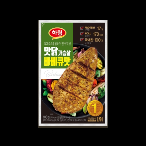 하림 맛닭가슴살  바베큐맛 100g (18개)