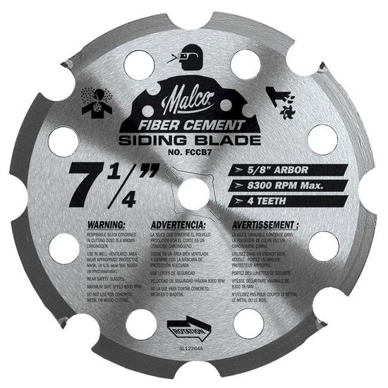 말코 7인치 시멘트용 원형톱날 FCCB7