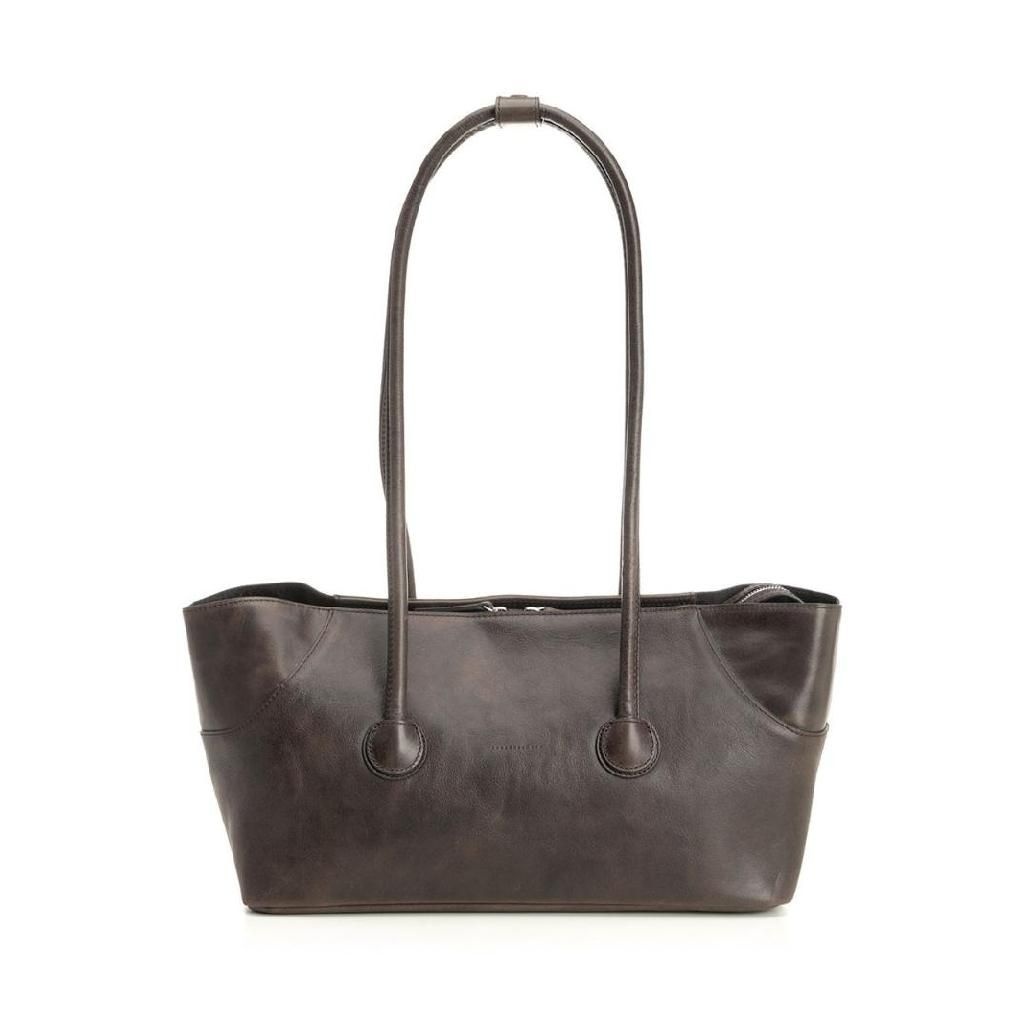 마지셔우드 BOAT SHOPPER LARGE COW LEATHER GG045890SEPIA PULL-UP