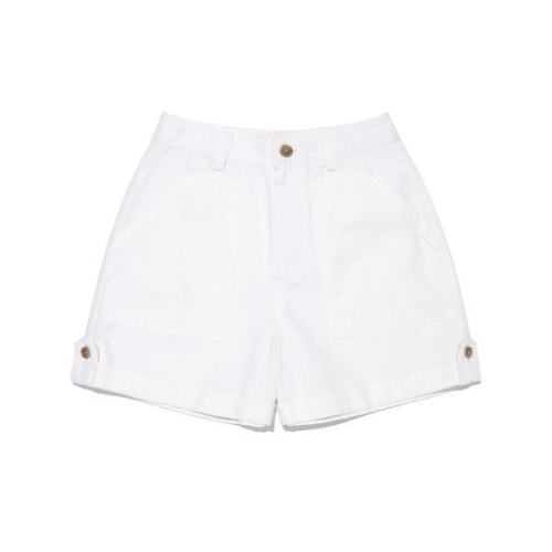 LEE 리 LEE 우먼 턴업 퍼티그 쇼츠 화이트 LE2402SO63WH 23176