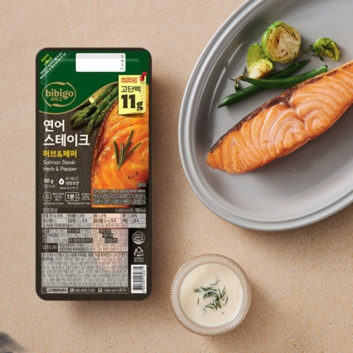 CJ제일제당 비비고 연어 스테이크 60g (1개)_이미지