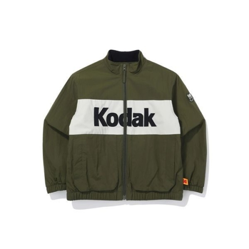 코닥 키즈자켓 JQS K4326LJKB1KHK 빅로고 컬러블럭 자켓 키즈 KHAKI_이미지