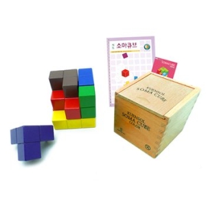 가베가족 큰솔 컬러 소마큐브 1단계 세트 (KS1515)