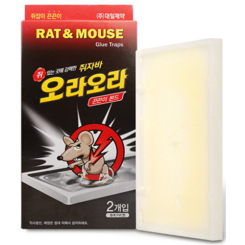 대일제약 쥐자바 오라오라 쥐 포획용 끈끈이 본드 2개입 5개 (5개)_이미지