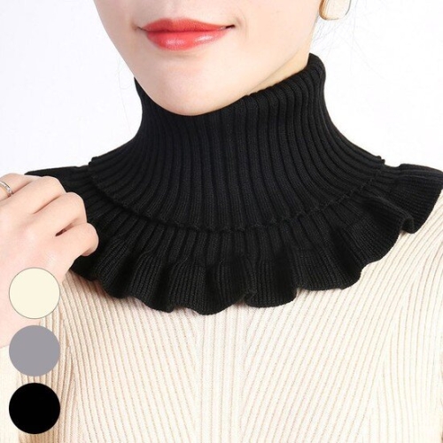 아이우먼 빅사이즈프릴폴라 R313L501 레이어드프릴페이크폴라 DK