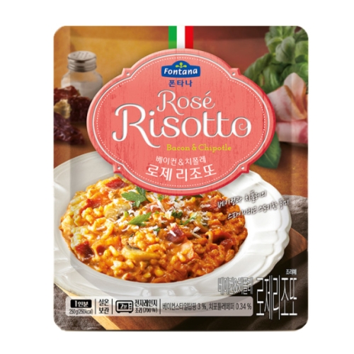 샘표식품 폰타나 베이컨 앤 치폴레 로제 리조또 250g (1개)_이미지