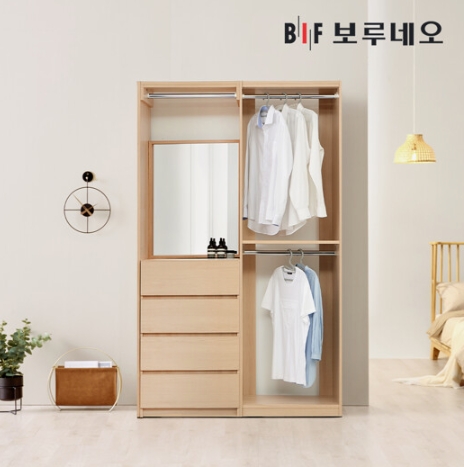 BIF보루네오  리타 시스템행거 드레스룸 C세트 1200
