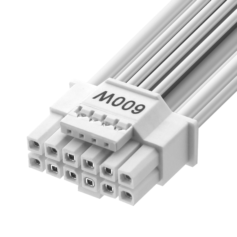 AONE 시그니처 12V2x6 PCIe 5.1 모듈러 케이블 (화이트, 0.7m)_이미지