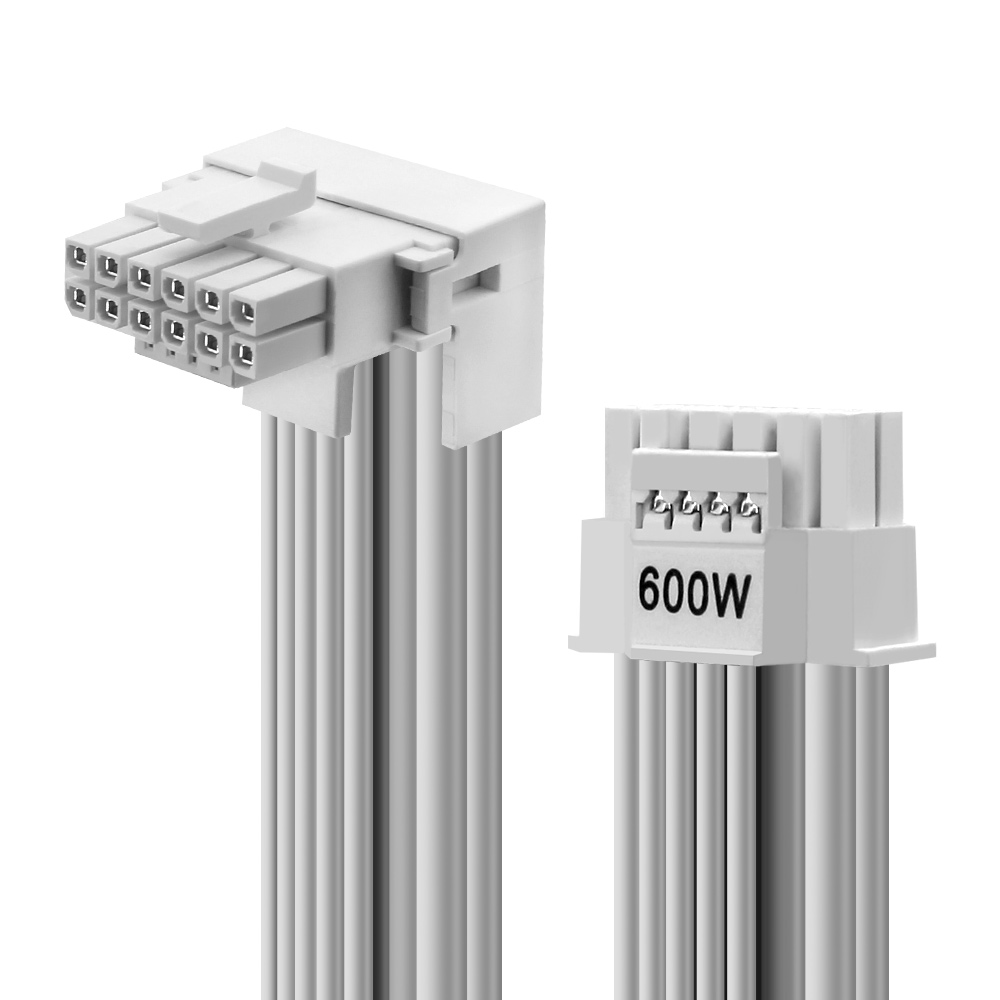 AONE 시그니처 12V2x6 PCIe 5.1 모듈러 케이블 (화이트, 0.7m)