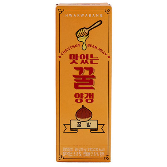 대두식품 화과방 맛있는꿀양갱 꿀밤 2개입 80g (10개)_이미지