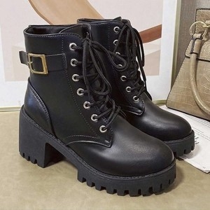 Camper MEN99PR0_5B 스 룩 검정 워커 힐 부츠 코디