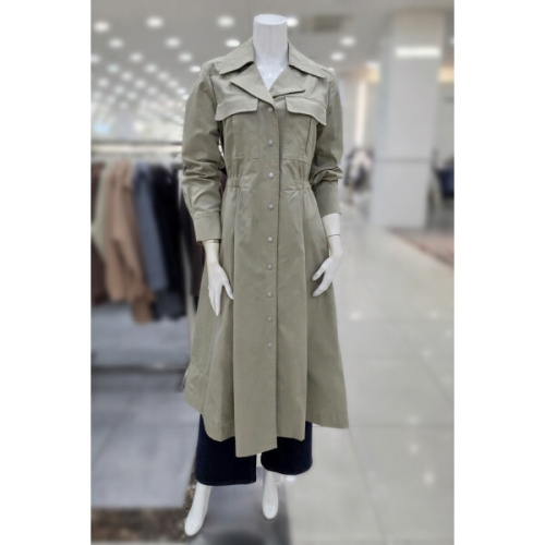 패플 플랩 포켓 밴딩 트렌치 코트 IP2P0TC501KK10_D