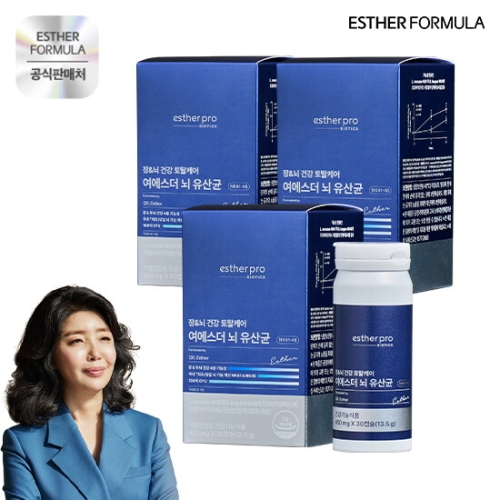  에스더프로바이오틱 여에스더 뇌 유산균 30캡슐 [3개]