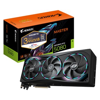 GIGABYTE <b>AORUS</b> 지포스 RTX 5080 MASTER D7 16GB 피씨디렉트