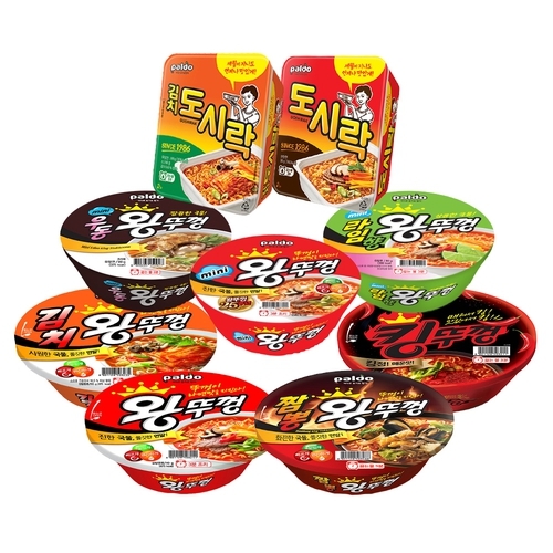 컵라면 왕뚜껑/도시락/킹뚜껑 등 8종 9개11개 혼합구성