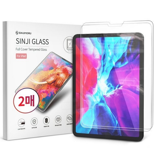 신지모루 iPad 10세대 풀커버 강화유리 액정보호필름 (액정 2매)