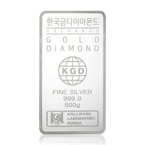 한국금다이아몬드 투자용 실버바 500g (1개)_이미지