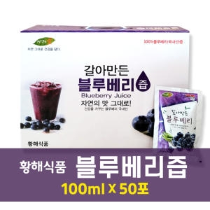 자연속애 갈아만든 블루베리즙 100ml 50포