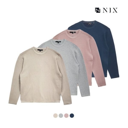 케이브랜즈 닉스 유니 립조직 라운드넥 스웨터FNQRCWR702P 997962