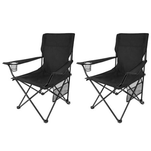 쿠팡 코멧 아웃도어 와이드 캠핑 체어 2개 (블랙)
