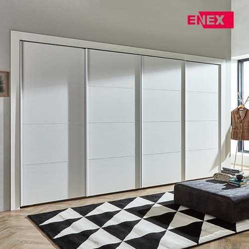 에넥스 빌트 더원화이트 슬라이딩 붙박이장 실속형 (240cm)