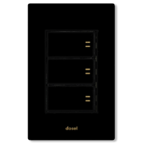 동서산업 DS이엘씨 라인S 3구 1로 스위치 올블랙_이미지